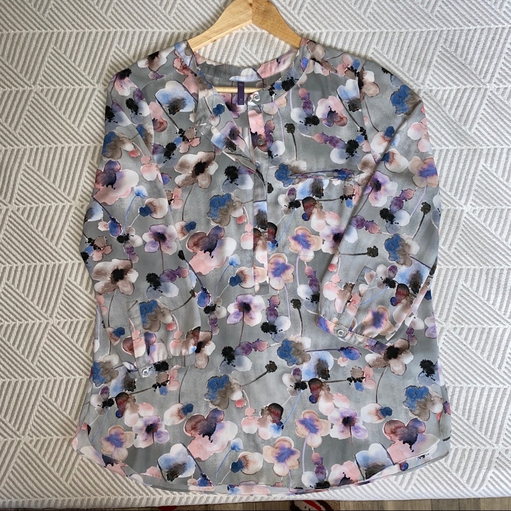 Chiffon Henley Blouse